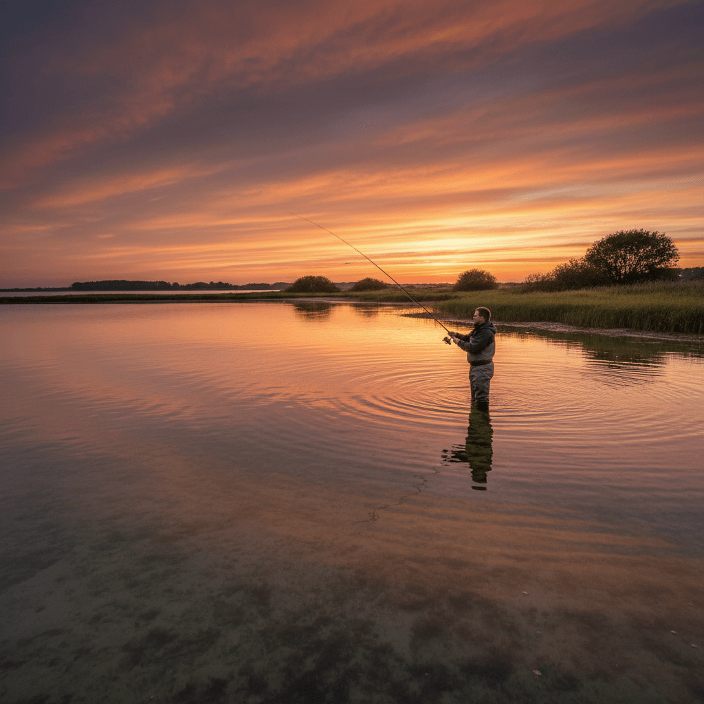 Roskilde Fjord ved solnedgang