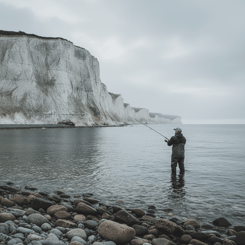 Havørredfiskeri ved Stevns Klint